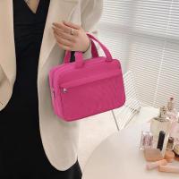 Bolsa de maquillaje para Mujeres y niños, Bolsa de Cosméticos de viaje de pana Bonita, Organizador Grande de maquillaje, bolsas de ASEO with Cremallera - details 2