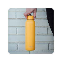 Botella térmica QUOKKA SOLID Amber Yellow 630ml acero inoxidable boca ancha - Quokka - details 2