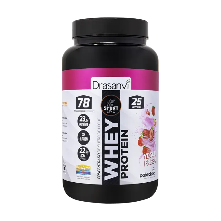 Drasanvi Whey protein 750g Yogur Fresa - 1