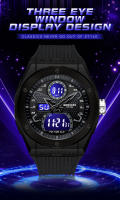 Reloj Deportivo De Lujo Para Hombre SANDA Dual-Display Quartz LED Digital Impermeable Cronógrafo Electrónico Con Pantalla LED Y Cuarzo - details 0