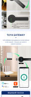 Cerradura Inteligente De Huella Dactilar Con Tuya Cerradura Electrónica Digital Sin Llave Seguridad Para Puerta De Hogar Material De Aleación De Zinc - details 6