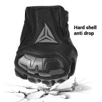 Guantes De Motocicleta Para Hombre Cuero Genuino Antideslizante Toque De Pantalla Completo Protección De Muñeca Y Dedos Fibra De Carbono - details 2