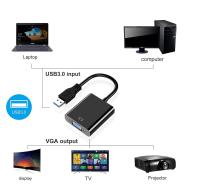 FGNS. Adaptador USB/VGA hembra,USB a VGA Adaptador, USB 3.0/2.0 a VGA 1080P Conversor (Macho a Hembra)，Convertidor de Cable Externo de Pantalla Múltiple para Windows 10/8.1/8/7/XP - details 1