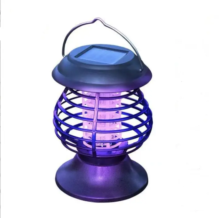 PORCHEDDU Lámpara Solar Asesino de Mosquitos, Lámpara Portátil Anti-Mosquito Asesino de Insectos Lámpara Al Aire Libre Impermeable Solar Jardín Luz, Adecuado para Acampar Al Aire Libre, Senderismo, Pesca - 1