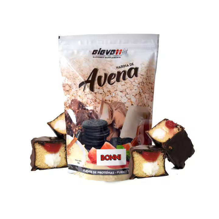Eleven Fit Harina de Avena / Fuente de Hidratos de Carbono y Proteínas - Ideal para Tortitas - 18 Deliciosos Sabores - Efecto Saciante y Beneficios de Alta Nutrientes Sabor Bonni 1KG - 1