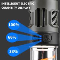 Linterna LED portátil para acampar, impermeable, recargable por USB, minilinterna, kit de supervivencia para interiores y exteriores, luz de emergencia para el hogar con dos niveles de brillo, ideal para cortes de energía, senderismo y huracanes - details 3