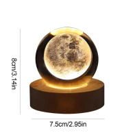 Lámpara De Mesa LED USB De Bola De Cristal Con Galaxia Y Astronauta 3D Regalo Para Fiesta En Casa Para Niños Y Adultos - details 8