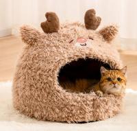 Cama De Gato Cómoda Y Caliente De Peluche Suave Para Pequeños Y Medianos Perros Y Gatos Hogar De Mascotas Adecuada Para Descanso Profundo - details 7