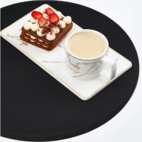 Juego De Tapetes Redondos Para Mesa De Café En Cuero Sintético Negro Lujo Accesorios Para Cocina Decoración Navideña Estilo Americano - details 7