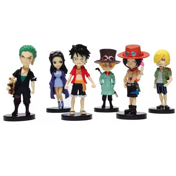 Figuras De Acción Anime One Piece 6pcs/set PVC Muñecos Modelo Lindo Luffy Nami Zoro Colección Juguetes Completo En Venta - 1