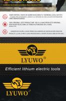 LYUWO Llave De Impacto Eléctrica 380NM Sin Escobillas Herramienta De Reparación Automotriz Compatible Con Batería Makita - details 1