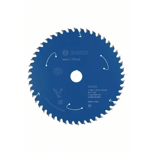 Bosch Professional Disco de sierra circular Expert for Wood (madera, 165 x 20 x 1,5 mm, 48 dientes, accesorio de sierra circular sin cable) - 1