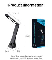 Lámpara De Escritorio Multifuncional Con Carga Inalámbrica Y Luz LED Plegable Protección Ocular Para Lectura Estudio Oficina Lámpara De Noche - details 10
