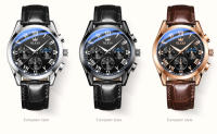 Reloj De Cuarzo Para Hombre OLEVS 2871 Cronógrafo Resistente Al Agua Fase De La Luna Multifuncional Lujo Marca Reloj De Pulsera De Acero Inoxidable Con Manos Luminosas - details 6