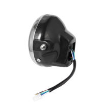 Faros De Motocicleta Negro Faro Frontal Redondo 12V Luz Universal Para Honda Suzuki Yamaha Harley Cafe Racer Accesorios De Iluminación Para Vehículos - details 9