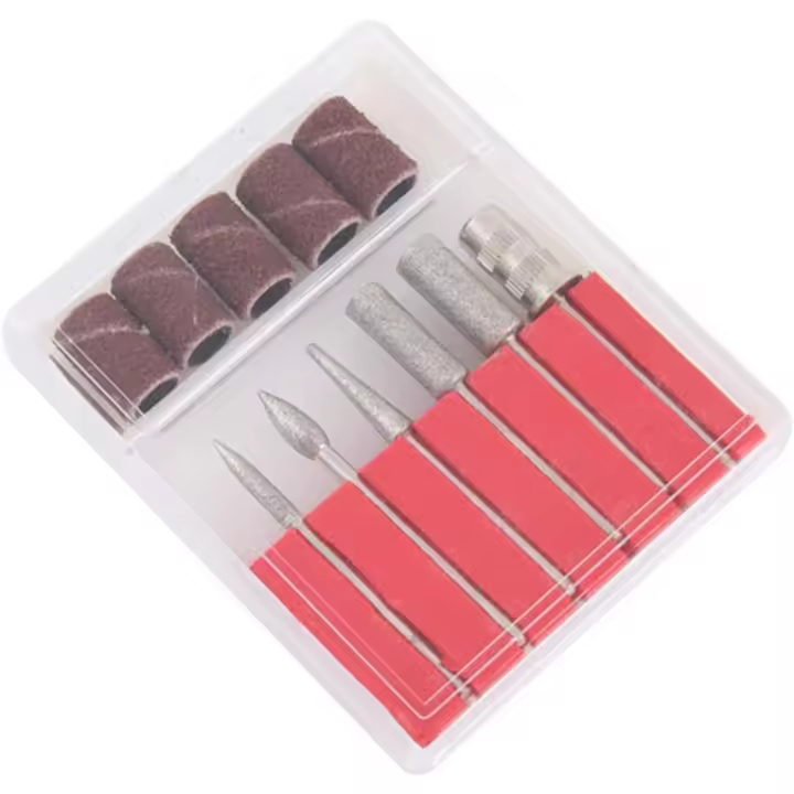 Kit de pulido de uñas profesional, máquina de pulido de uñas, cabezal de pulido universal, manicura de uñas profesional, para manicura, pedicura, exfoliación, pulido, pulido - 1