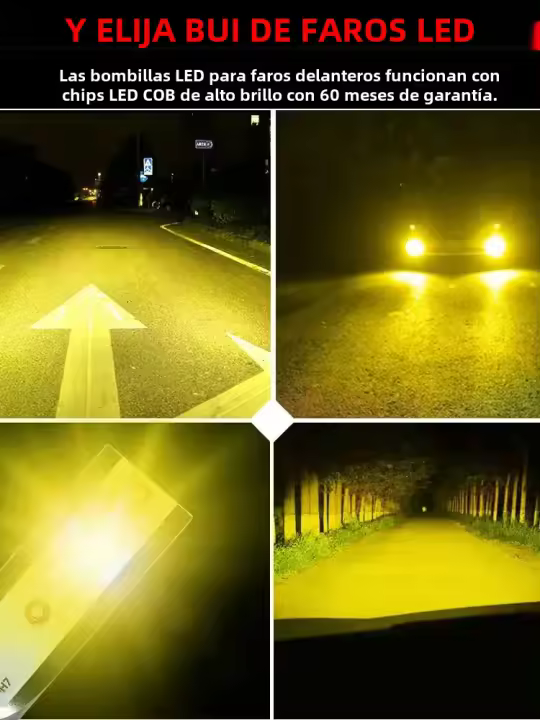 2Pcs Faros LED Para Coche C1 26000lm 80W COB Chip 3000K/4300K/6000K/8000K Luz Amarilla H4 H7 H1 9005 H7 H11 LED Para Todas Las Marcas Y Modelos De Coches - 1