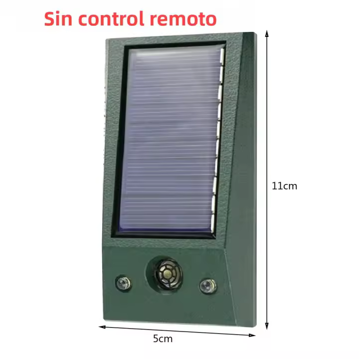 Repellente De Animales Grabable Repelente Solar De Pájaros Con Control Remoto Y Luz Destellante Para Granjas Jardines Frutales - 1