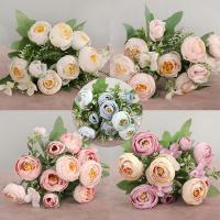 10 Flores Artificiales De Seda Para Boda Decoración De Mesa Simulada Rosas Y Té Flor De Hoja No Tejida Para Familia Y Fiesta - details 3