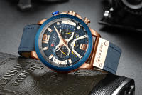 Reloj Curren 8329 Para Hombre Cuero Quadruple Mano Cronógrafo Fecha Resistente Al Agua Moda Casual Lujo Relogio Masculino - details 4