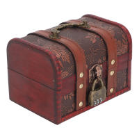 Caja De Tesoro Grande De Madera Vintage Con Cerradura Codificada Para Boda Caja De Almacenamiento Para Joyería De Escritorio - details 7