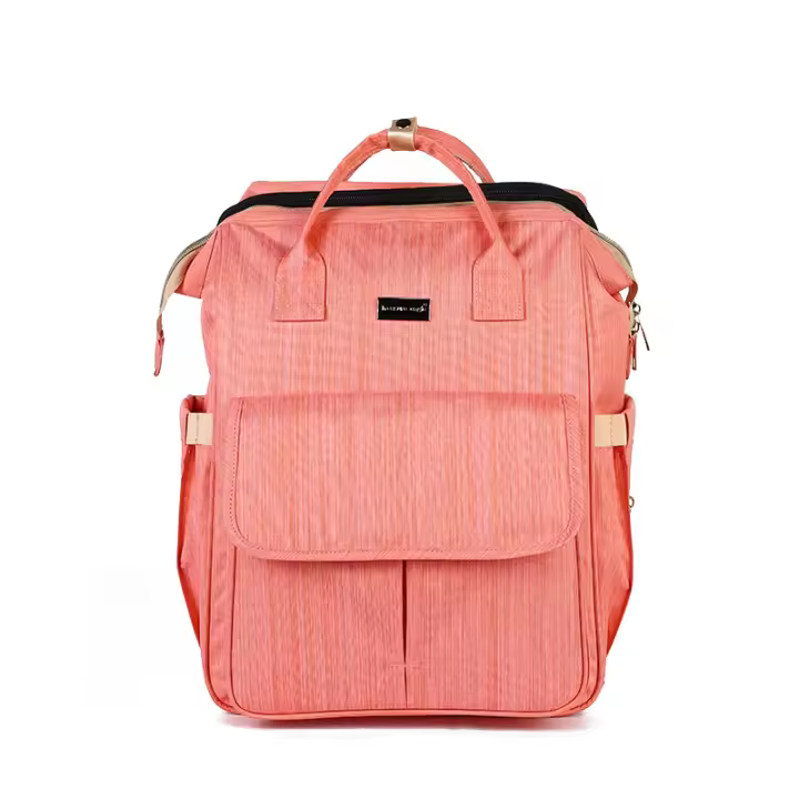 Nueva mochila plegable para cama de bebé, bolso de mamá con doble hombro, multifuncional, de gran capacidad, portátil - 1