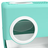 PawHut Arenero para Gatos Inodoro para Mascotas con Pala Bandeja Extraíble 2 Puertas Entrada Principal y Salida Superior 52x41x38,5 cm - details 7