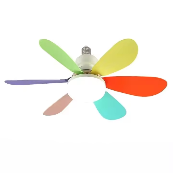 Ventilador De Techo Con Luz 40W E27 Control Remoto LED Para Baño Dormitorio Cocina Soporte Para Instalación Y Luz Dimmable - 1