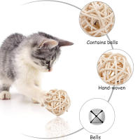 Bola De Juguete Para Gatos De Rotura Rápida Con Plumas Artificiales Y Campana 2 Piezas Juguetes Interactivos Para Mascotas - details 1
