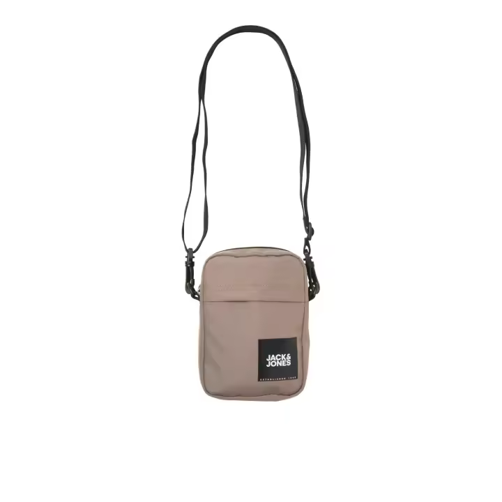 JACK & JONES Bandolera Hombre, Bolso para Hombre, JACJAMIE SMALL SLINGBAG LN, 100% Poliester, Color beige - 1