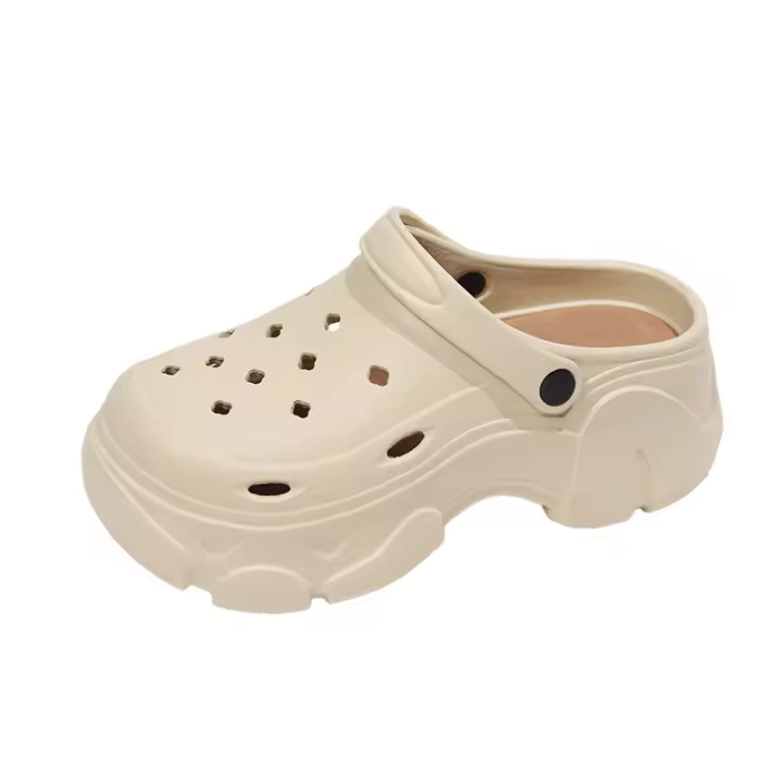 Sandalias De Plataforma Para Mujer 7cm Estilo Coreano Casual Confortable De Alta Calidad Antideslizantes Para Playa Y Jardín Moda Con Agujeros - 1