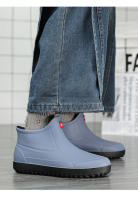 Botas De Lluvia Para Hombres Negras Impermeables Cuatro Estaciones Camping Al Aire Libre Pesca Zapatos De Trabajo Con Tubo Corto Para Lavado De Coche - details 15