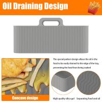2Pcs Aluminio Silicona Para Air Fryer Ninja Accesorios Doble Parche De Horno Reutilizable Bandeja De Hornear Para Cocina - details 6