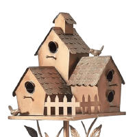 Palo De Casa De Pájaros Para Jardín Metálico Arte De Hierro Alimentador De Aves Casa De Pájaros Para Exterior Decoración De Jardín Y Courtyard - details 12