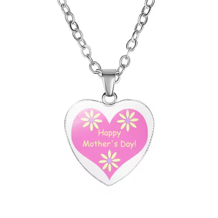 Amor de Mamá Corazón Collar de cristal de regalo simple coreano de Día DE LA Madre - 1