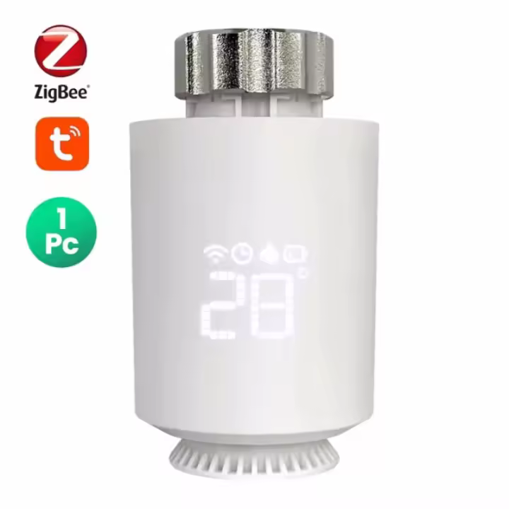 Termostato inteligente para radiador, válvula termostática, controlador de temperatura, compatible con Alexa, Google Home, TRV06, Tuya, ZigBee Radiator Actuator Thermostat - 1