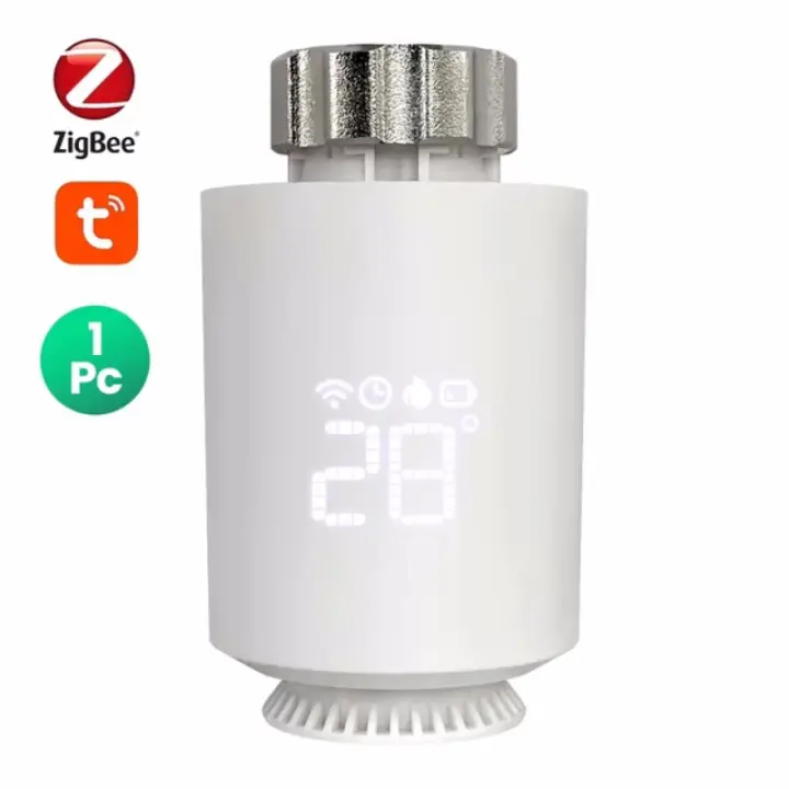 Termostato inteligente para radiador, válvula termostática, controlador de temperatura, compatible con Alexa, Google Home, TRV06, Tuya, ZigBee Radiator Actuator Thermostat - 1