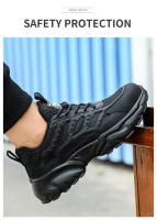 Zapatos De Seguridad Para Hombre Ligeros Y Protegentes Zapatillas De Trabajo Transpirables Antipinchazos Sin Metal En La Punta - details 13