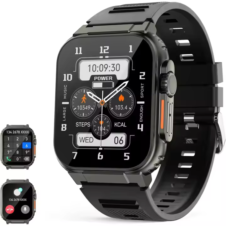 Reloj inteligente militar para Android e IOS, resistente al agua IP67, rastreador de actividad con trayectoria GPS, Amoled, BT, llamadas - 1