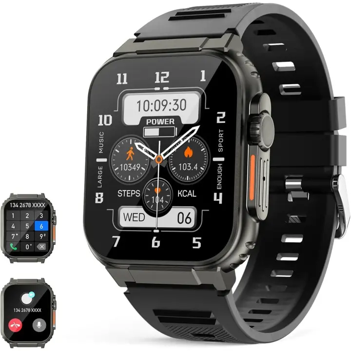 Reloj inteligente militar para Android e IOS, resistente al agua IP67, rastreador de actividad con trayectoria GPS, Amoled, BT, llamadas - 1
