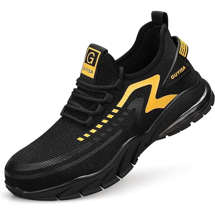 Calzado de trabajo para hombre Zapatos de trabajo de seguridad para hombres Zapatos con punta de acero Zapatos de trabajo livianos y transpirables para trabajadores Zapatos de protección - 1