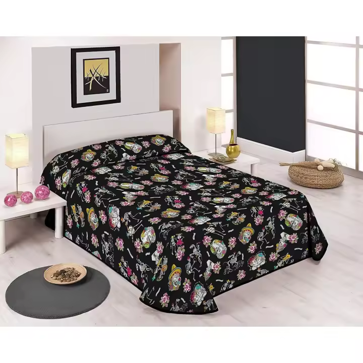 SABANALIA - Colcha estampada Tijuana (Disponible en varios tamaños) | Colcha ideal para primavera y verano | Producto ligero y decorativo - 1