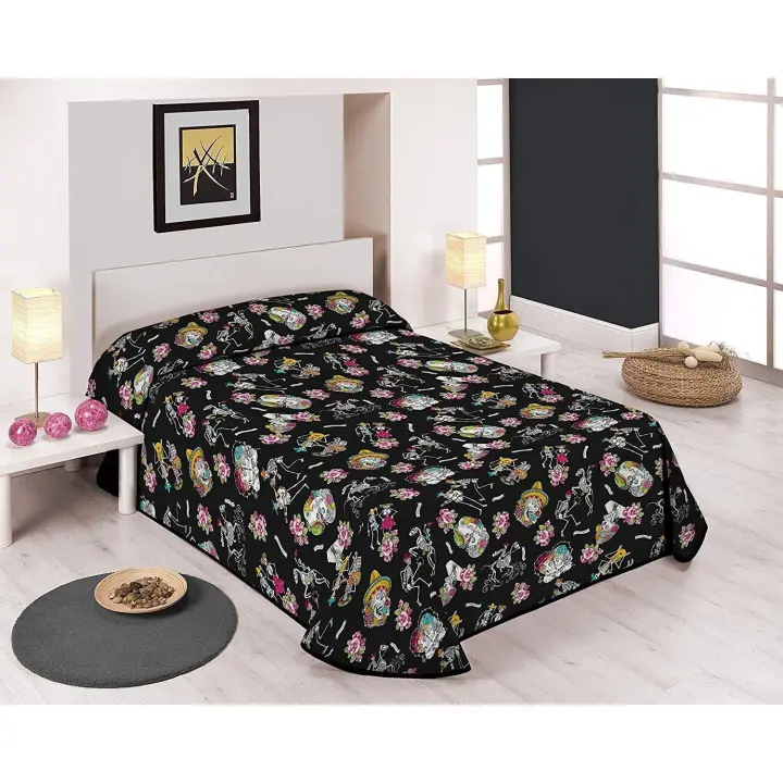 SABANALIA - Colcha estampada Tijuana (Disponible en varios tamaños) | Colcha ideal para primavera y verano | Producto ligero y decorativo - 1