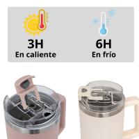 XOCOTŌ® Vaso Térmico con Pajita y Asa 1,5L de Acero 304 – 6 Horas en Frío – 3 Horas en Caliente – Botella Agua Acero Inoxidable, Sin BPA - XOCOTO · Tu Hogar, Cleverly Simple - details 1