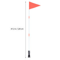 Bandera De Seguridad Para Bicicleta Con Palo De Fibra De Carbono Y Bandera Colgante Triangular Para Niños - details 6