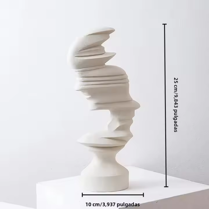 Estatua De Rostro Abstracto Nórdico Para Decoración De Hogar Y Oficina Arte Moderno En Resina Adorno Para Habitaciones Y Salones Regalo Artesanal - 1