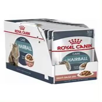 ROYAL CANIN HAIRBALL CARE 12x85g (Salsa) para gatos ayuda a controlar la formación de bolas de pelo - 12 Sobres 85g - 1