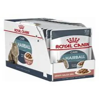 ROYAL CANIN HAIRBALL CARE 12x85g (Salsa) para gatos ayuda a controlar la formación de bolas de pelo - 12 Sobres 85g - 1