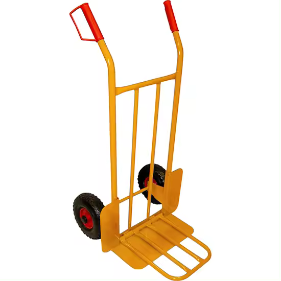Orework Carretilla Almacén Reforzada Ruedas Neumáticas Acero 300kg - 1