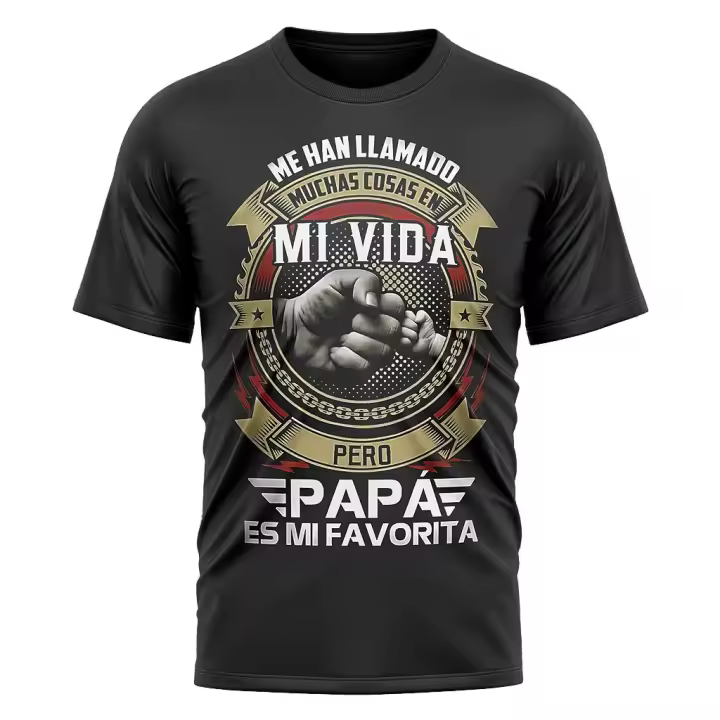 Camiseta 100% algodón estampada.TE QUIERO PAPÁ. LA FACTORIA - 1